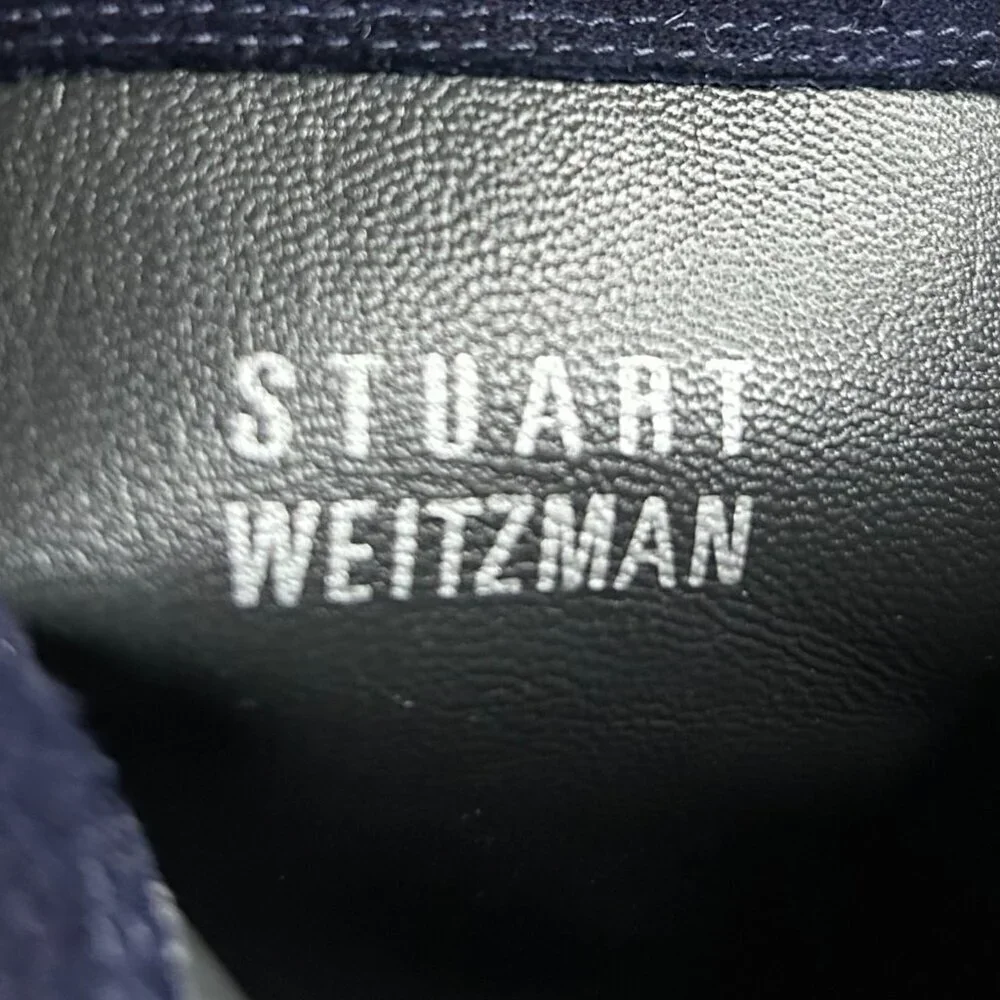 Stuart Weitzman Suede Boots in Black & Blue Color Size 9